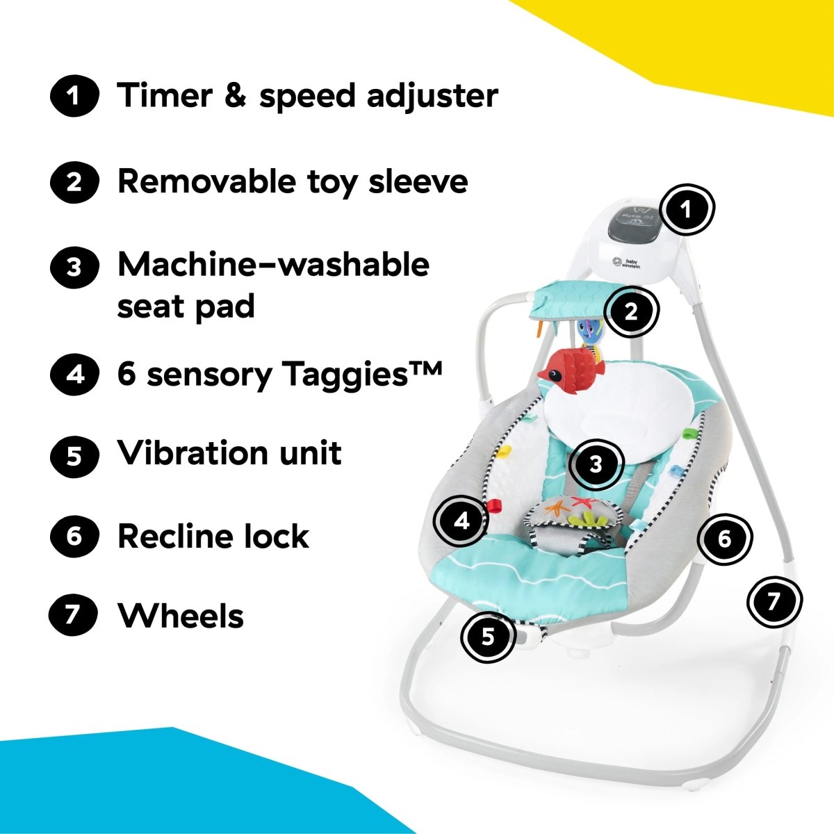 BABY EINSTEIN™CURIOUS COMFORT COMPACT SWING - Premium for Kids in Qatar | Toysaro.com