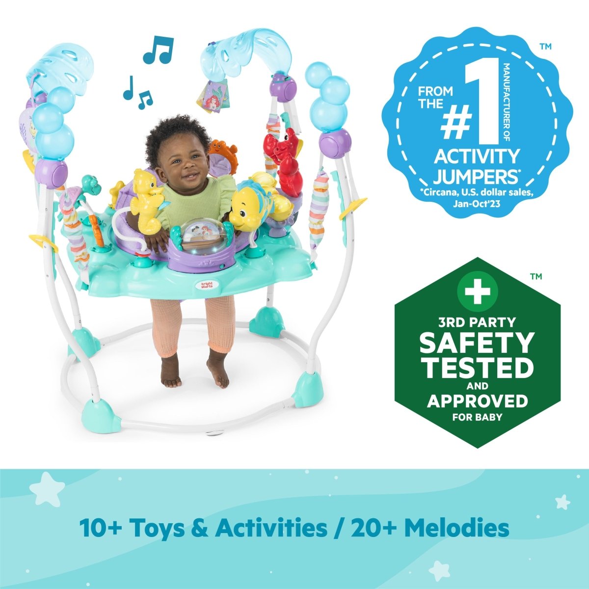 BRIGHT STARTS™DISNEY THE LITTLE MERMAID SEA OF ACTIVITIES JUMPER - Premium for Kids in Qatar | Toysaro.com