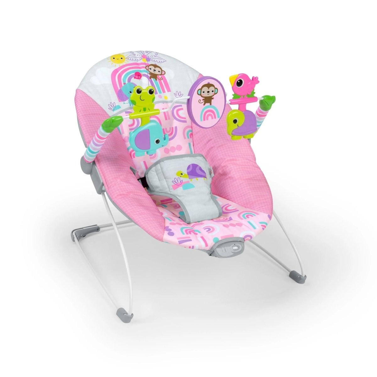 BRIGHT STARTS™ PINK PARADISE VIBRATING BOUNCER - Premium for Kids in Qatar | Toysaro.com