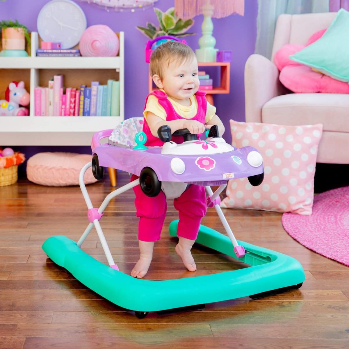 BRIGHT STARTS™LITTLE SPEEDSTER 3 - IN - 1 CAR WALKER – PURPLE POWER - Premium for Kids in Qatar | Toysaro.com