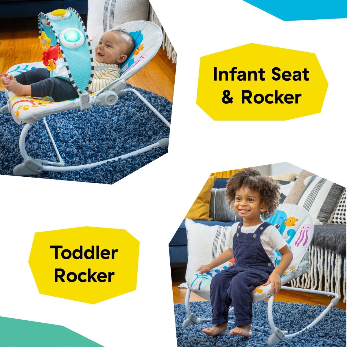 BABY EINSTEIN™KICK TO IT OPUS MUSICAL INFANT TO TODDLER ROCKER - Premium for Kids in Qatar | Toysaro.com