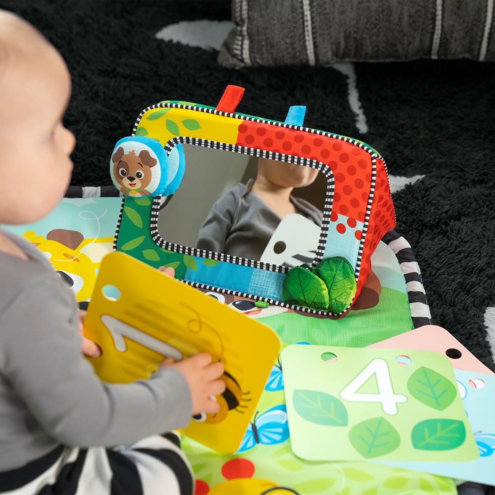 BABY EINSTEIN™DISCOVERY GARDEN TUMMY TIME MAT & MIRROR - Premium for Kids in Qatar | Toysaro.com