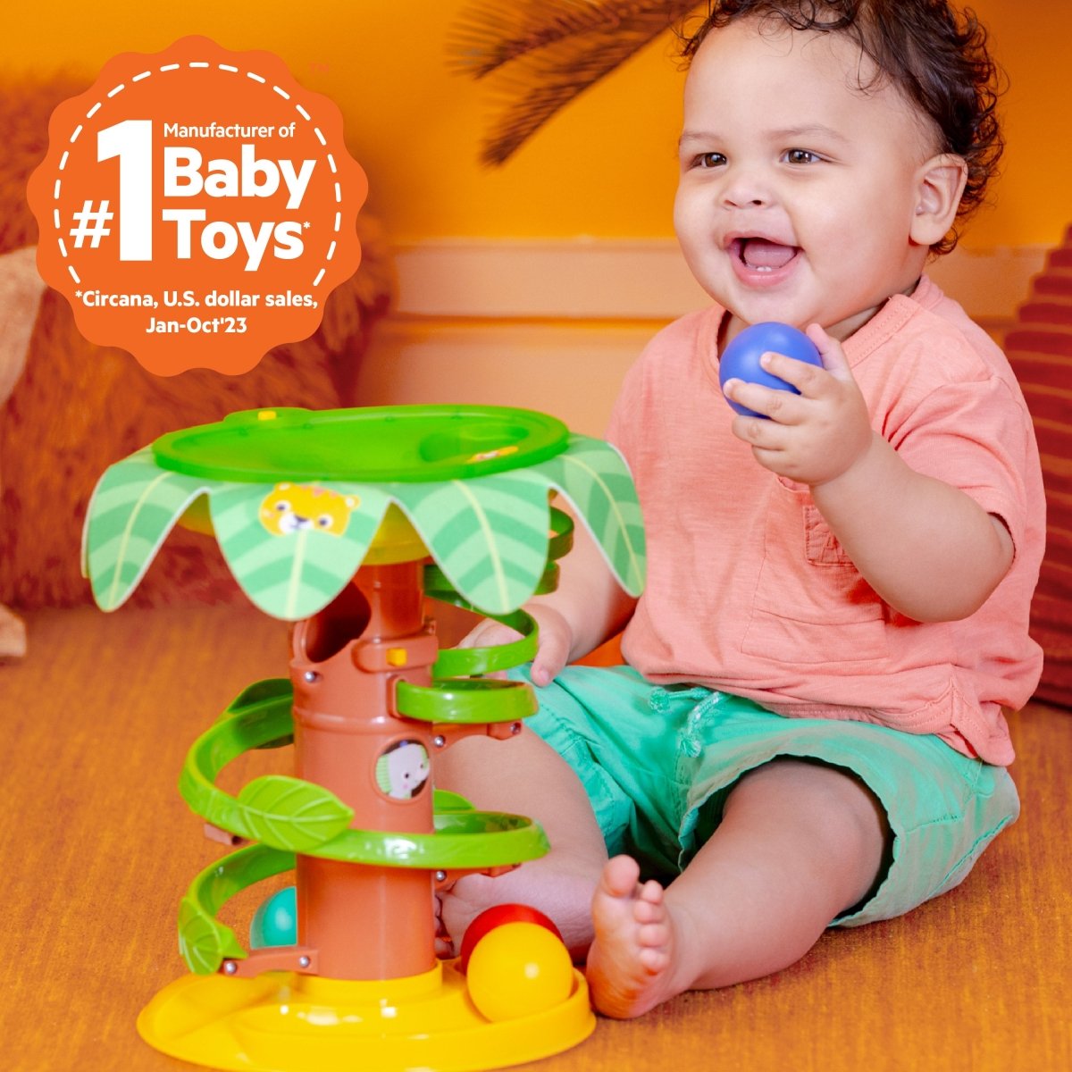 BRIGHT STARTS™ TROPICAL TWIRL BALL PLAY TOY - Premium for Kids in Qatar | Toysaro.com