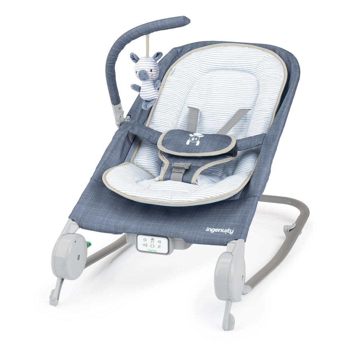 INGENUITY™ HAPPY BELLY ROCK - TO - BOUNCE MASSAGE SEAT - CHAMBRAY - Premium for Kids in Qatar | Toysaro.com