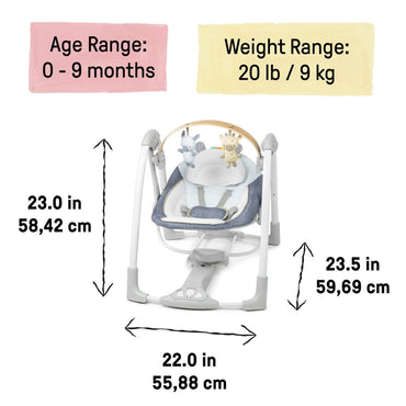 INGENUITY™SWING 'N GO PORTABLE SWING - CHAMBRAY - Premium for Kids in Qatar | Toysaro.com