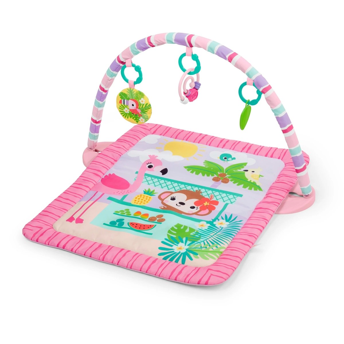 BRIGHT STARTS™PINK PALMS TIKI TOY BAR ACTIVITY GYM - Premium for Kids in Qatar | Toysaro.com
