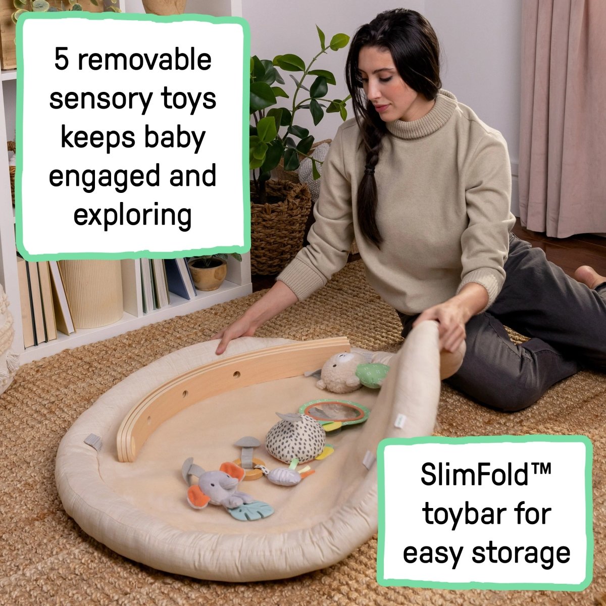 INGENUITY™ EVERY SEASON PLUSH LAMBSWOOL PLAY GYM - Premium for Kids in Qatar | Toysaro.com