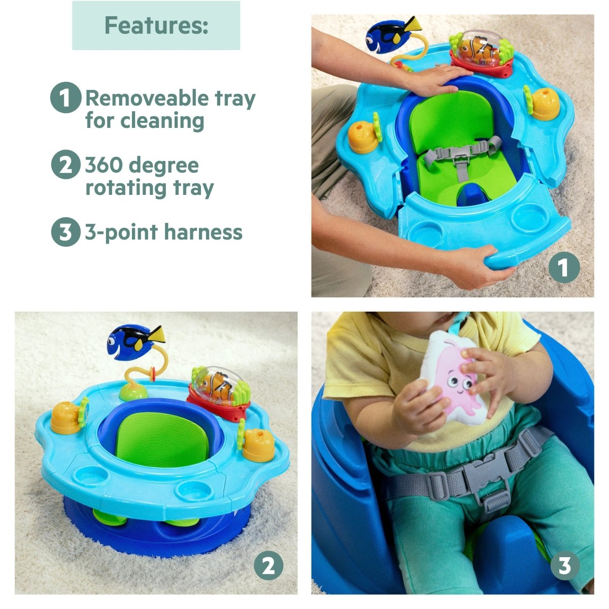 BRIGHT STARTS™ FINDING NEMO SUPERSEAT 3 - IN - 1 SEAT - Premium for Kids in Qatar | Toysaro.com