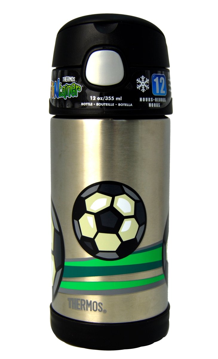 THERMOS - FUNTAINER STAINLESS STEEL HYDRATION/WATER BOTTLE - FOOT BALL - 355 ML - Premium for Kids in Qatar | Toysaro.com