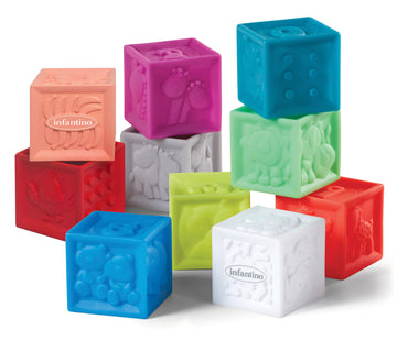 INFANTINO  SQUEEZE & STACK BLOCK 8PCS