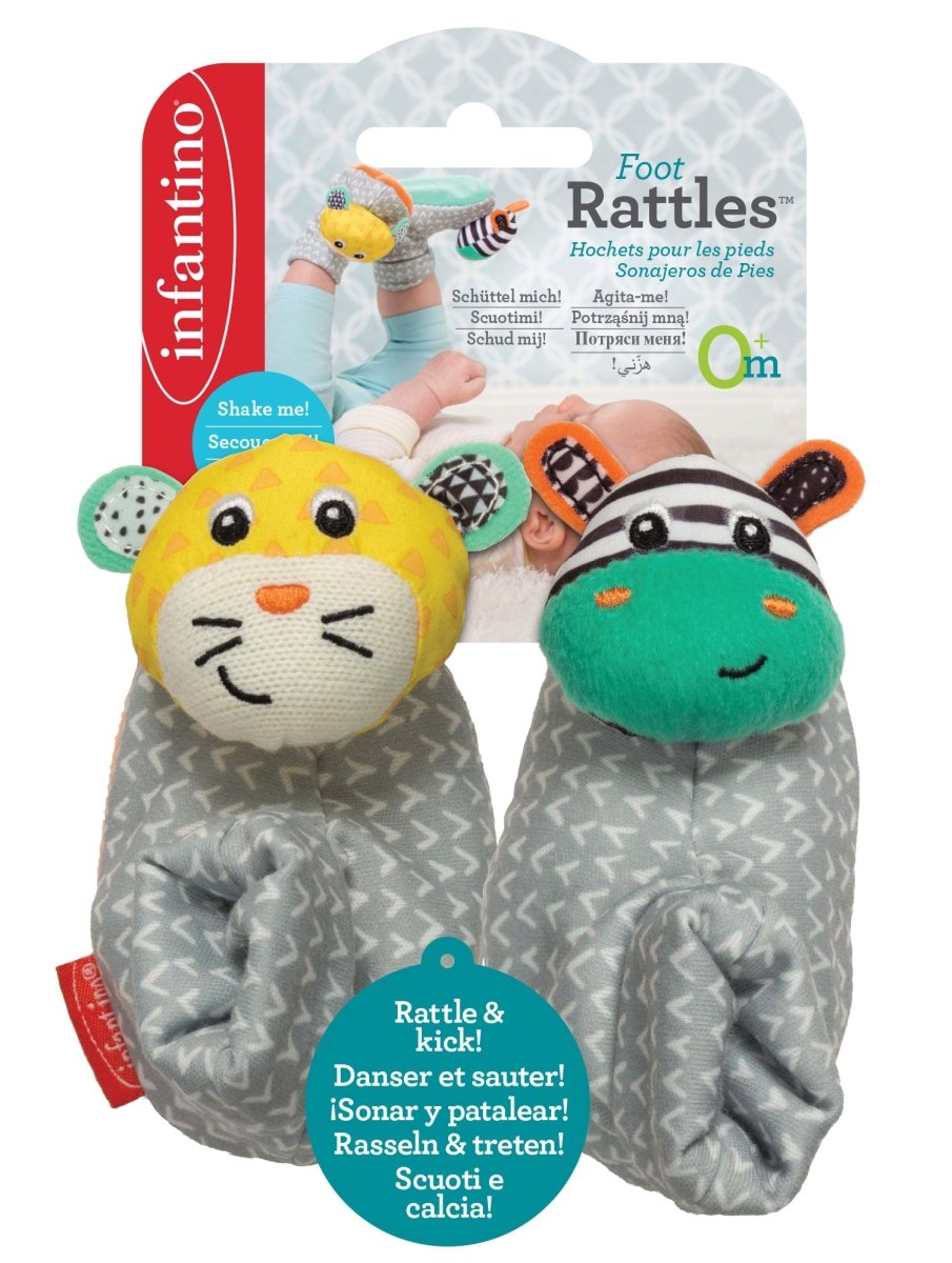 INFANTINO FOOT RATTLES - ZEBRA/TIGER - Premium for Kids in Qatar | Toysaro.com
