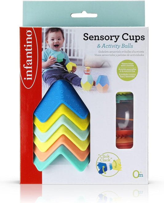 SENSORY STACKING CUPS & ACTIVITY BALL SET - Premium for Kids in Qatar | Toysaro.com