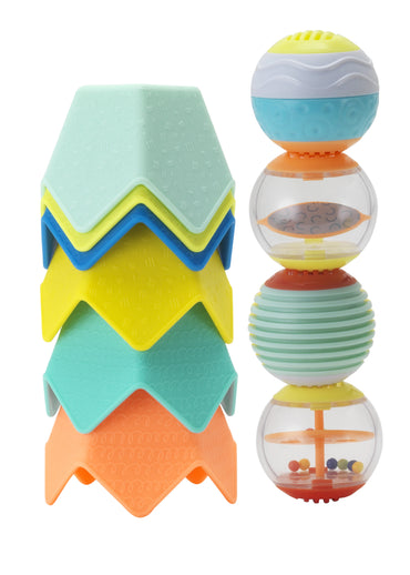 SENSORY STACKING CUPS & ACTIVITY BALL SET