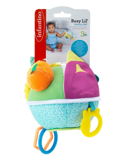 Infantino Busy Lil’ Sensory Ball Toy – Multicolor Baby Toy for 3+ Months | Premium Infant Toy in Qatar – Toysaro