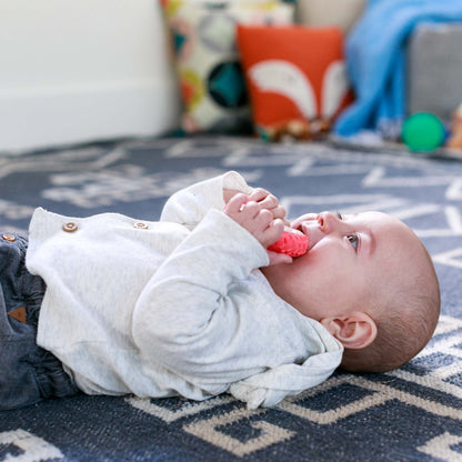 Infantino Lil' Nibbles Vibrating Teether – Apple Shape, Multicolor, 0+ Months | Premium Baby Toy in Qatar – Toysaro.com