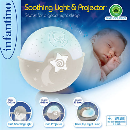 INFANTINO WOM SOOTHING LIGHT & PROJECTOR - ECRU - Premium for Kids in Qatar | Toysaro.com