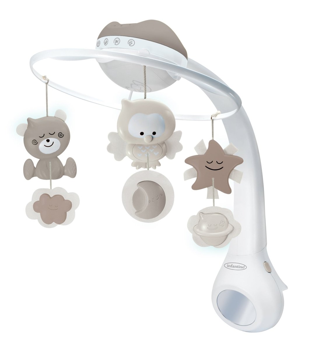 INFANTINO 3 IN 1 PROJECTOR MUSICAL MOBILE (ECRU) - Premium for Kids in Qatar | Toysaro.com