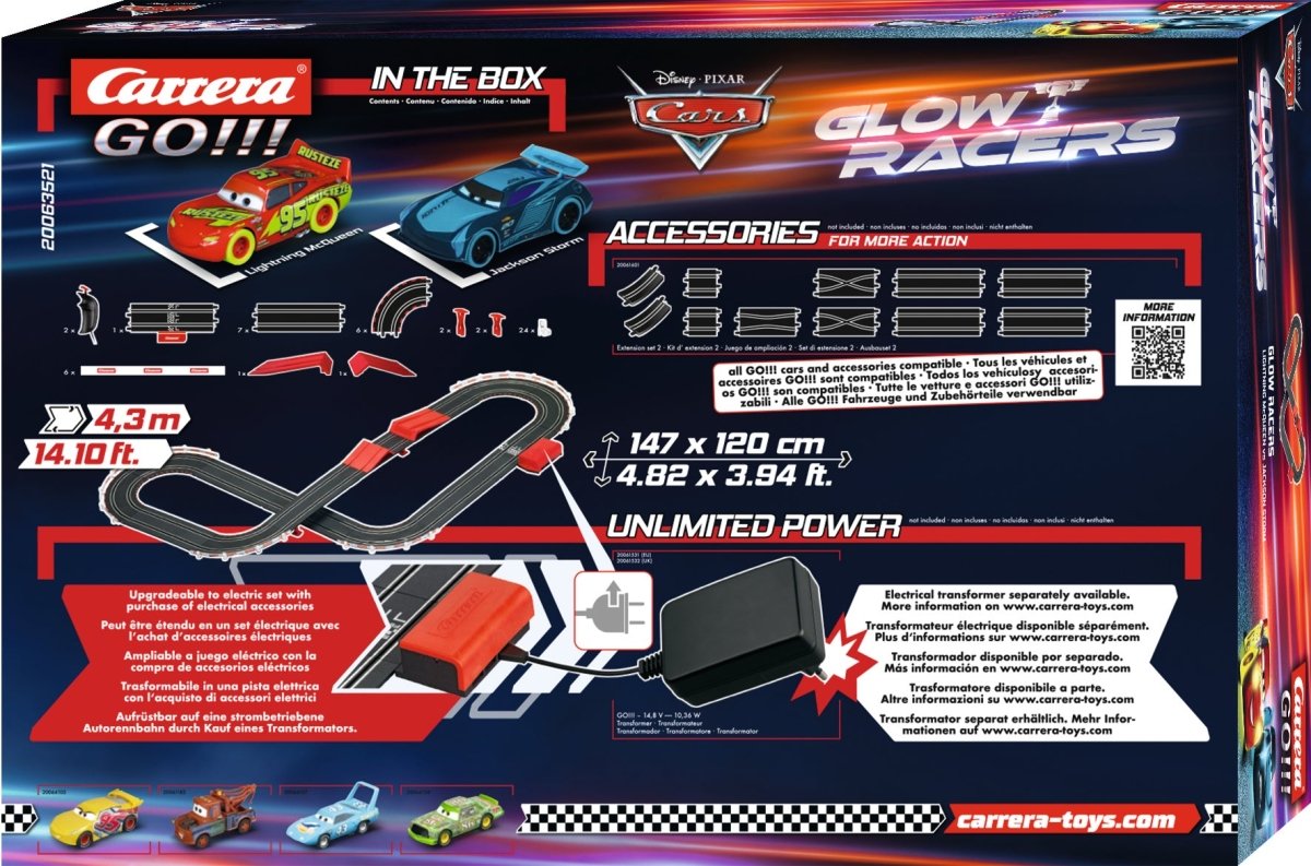 GO! CARS GLOW RACERS(4.3M) - Premium for Kids in Qatar | Toysaro.com