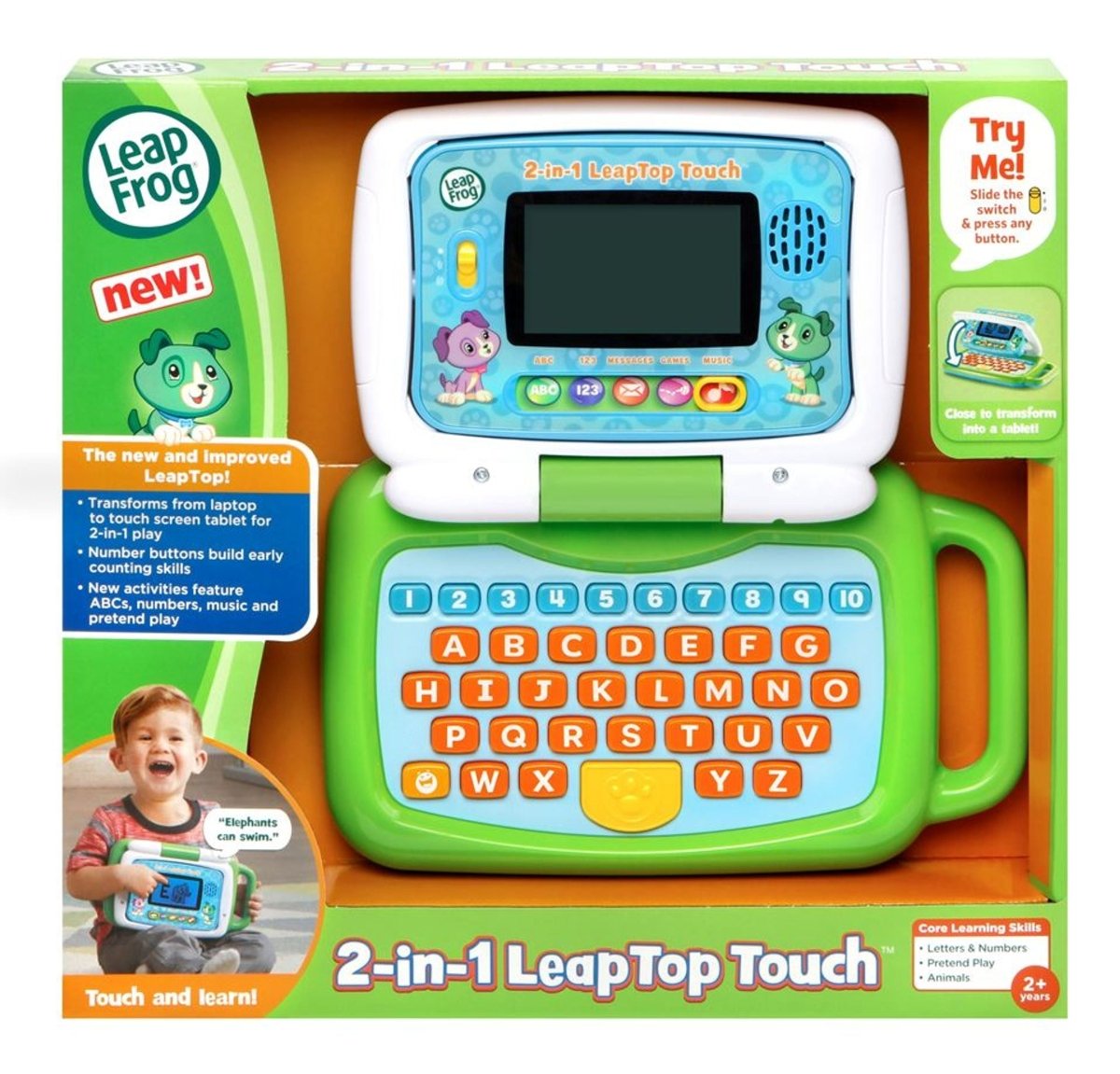 LEAPFROG 2 - IN - 1 LEAPTOP TOUCH - MULTI COLOR - 80 - 600903 - Premium for Kids in Qatar | Toysaro.com