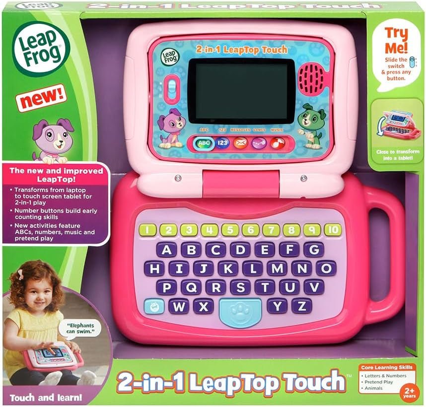 LEAPFROG 2 - IN - 1 LEAPTOP TOUCH - PINK - Premium for Kids in Qatar | Toysaro.com