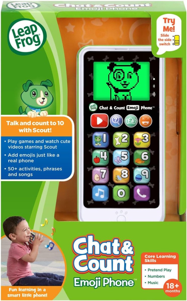 LEAPFROG CHAT AND COUNT EMOJI PHONE - WHITE - MULTI COLOR - 80 - 603703 - Premium for Kids in Qatar | Toysaro.com