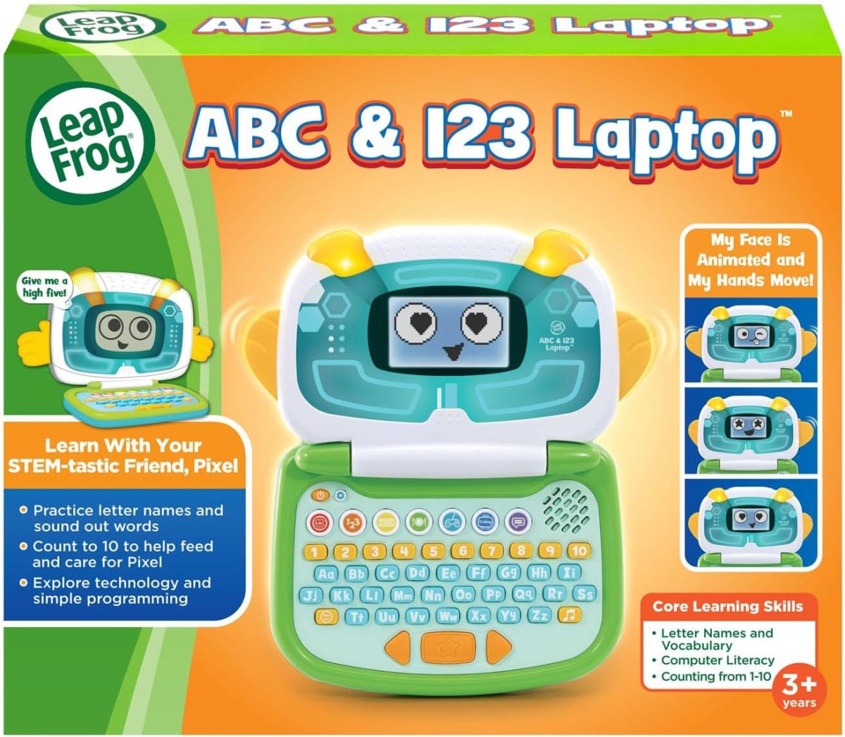 LEAPFROG CLIC THE ABC, 123 LAPTOP - GREEN - Premium for Kids in Qatar | Toysaro.com