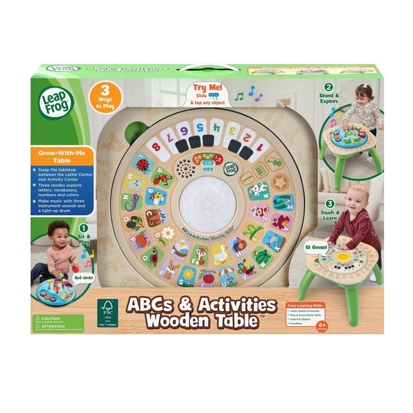 ABCS & ACTIVITIES WOODEN TABLE (FSC 100% WOOD) - Premium for Kids in Qatar | Toysaro.com