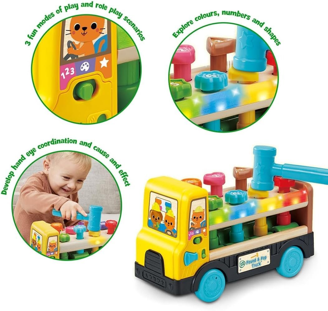 POUND & POP TRUCK (FSC 100%) (LFUK) (ARAB) - Premium for Kids in Qatar | Toysaro.com