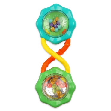 RATTLE & SHAKE BARBELL TOY - GREEN - Premium for Kids in Qatar | Toysaro.com