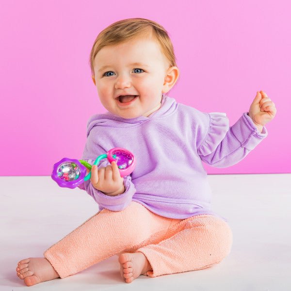 RATTLE AND SHAKE BARBELL TOY - PURPLE - Premium for Kids in Qatar | Toysaro.com