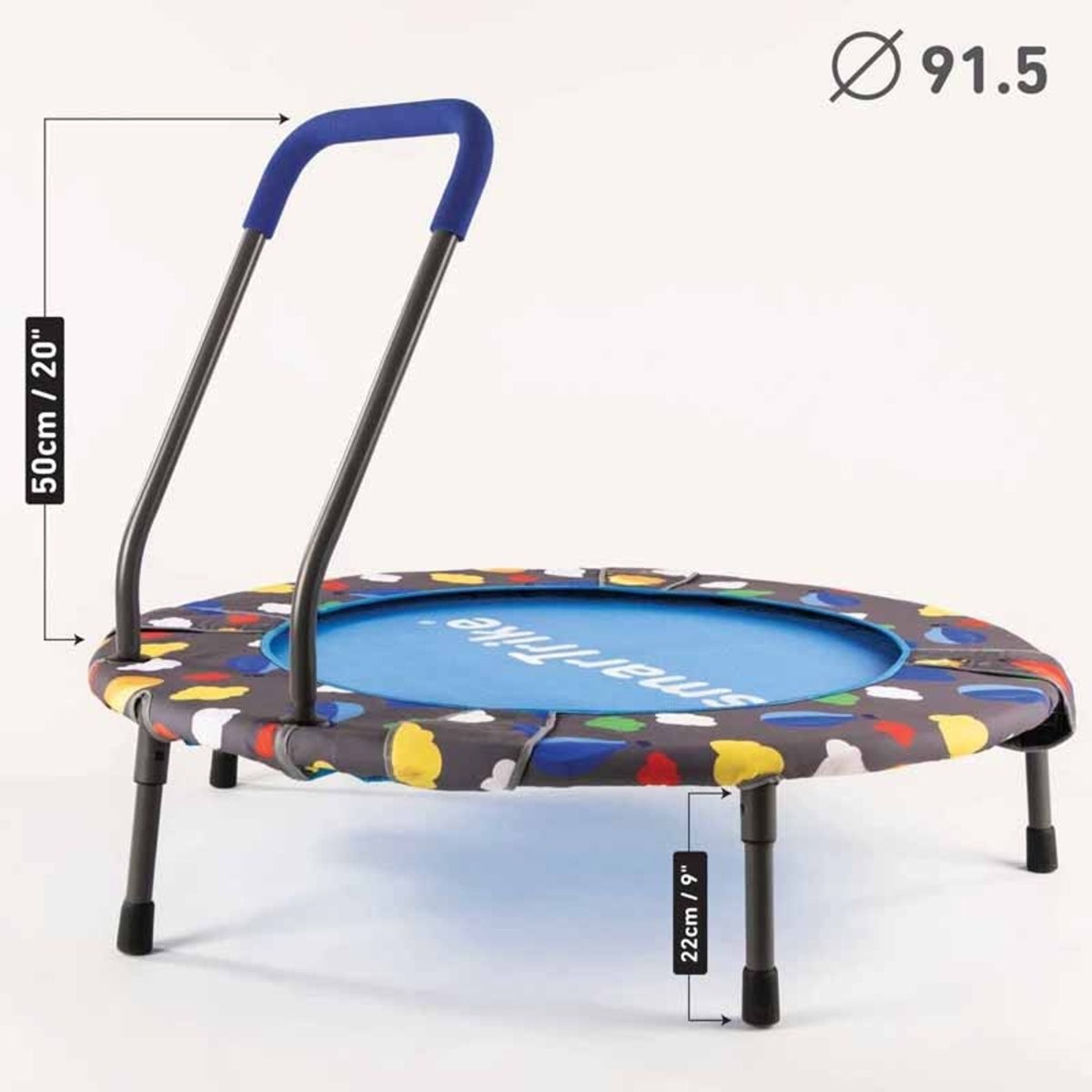 SMARTRIKE - ACTIVITY CENTER 3IN1 TRAMPOLINE™ - DARK BLUE - Premium for Kids in Qatar | Toysaro.com