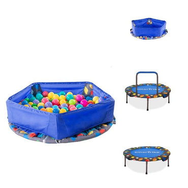 SMARTRIKE - ACTIVITY CENTER 3IN1 TRAMPOLINE™ - DARK BLUE - Premium for Kids in Qatar | Toysaro.com