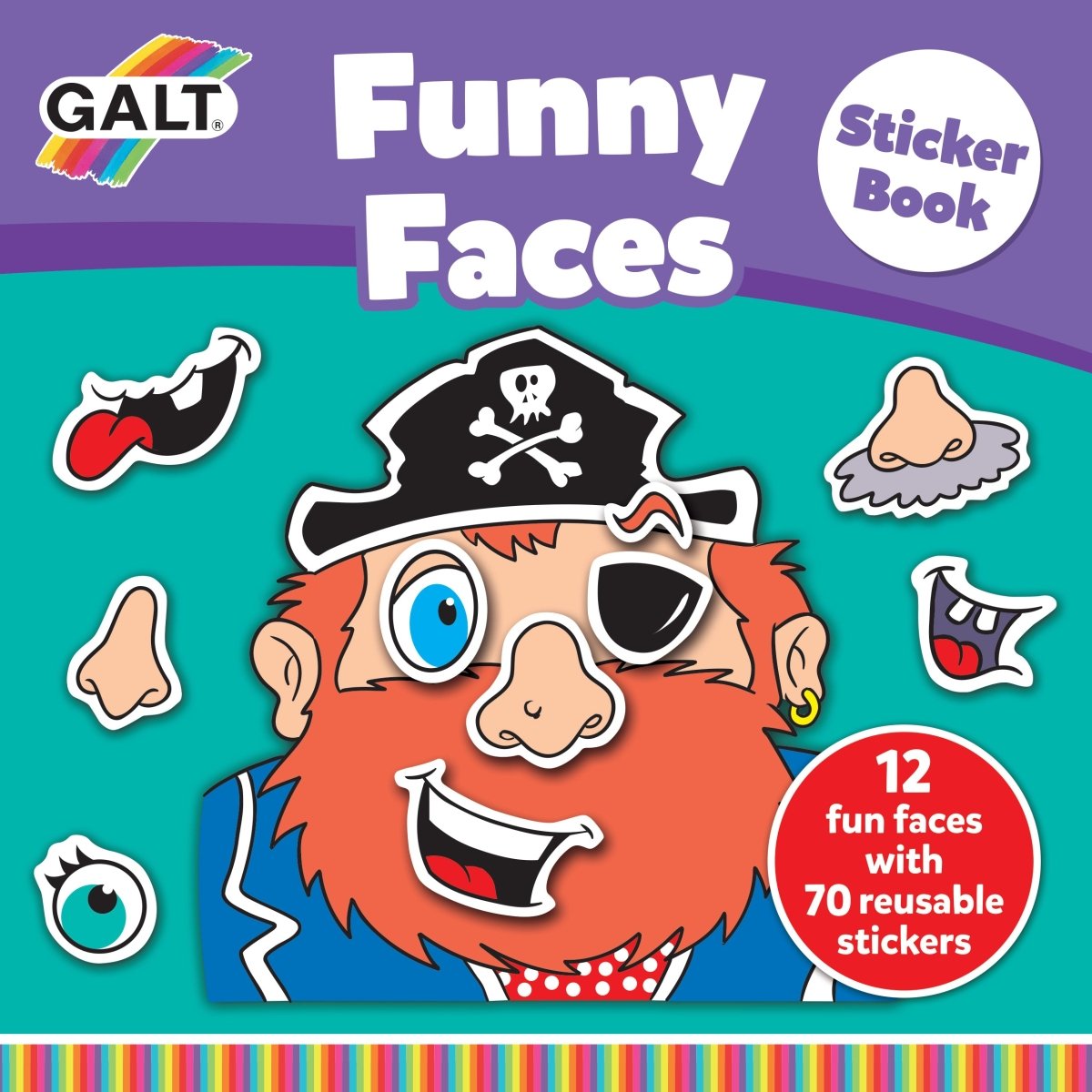 GALT FUNNY FACES STICKER BOOK - Premium for Kids in Qatar | Toysaro.com