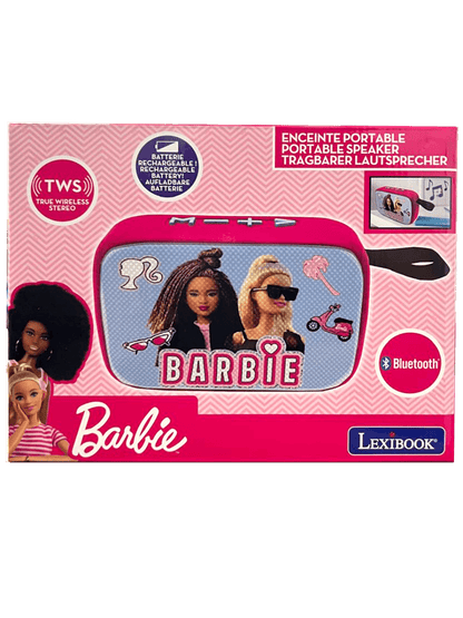 BARBIE BLUETOOTH PORTABLE SPEAKER WITH FABRIC FINISH - Premium for Kids in Qatar | Toysaro.com