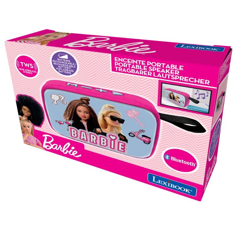 BARBIE BLUETOOTH PORTABLE SPEAKER WITH FABRIC FINISH - Premium for Kids in Qatar | Toysaro.com