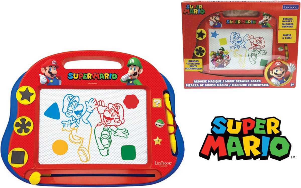 MARIO MAGNETIC MULTICOLOR DRAWING BOARD A5 W/ACCESSORIES - Premium for Kids in Qatar | Toysaro.com