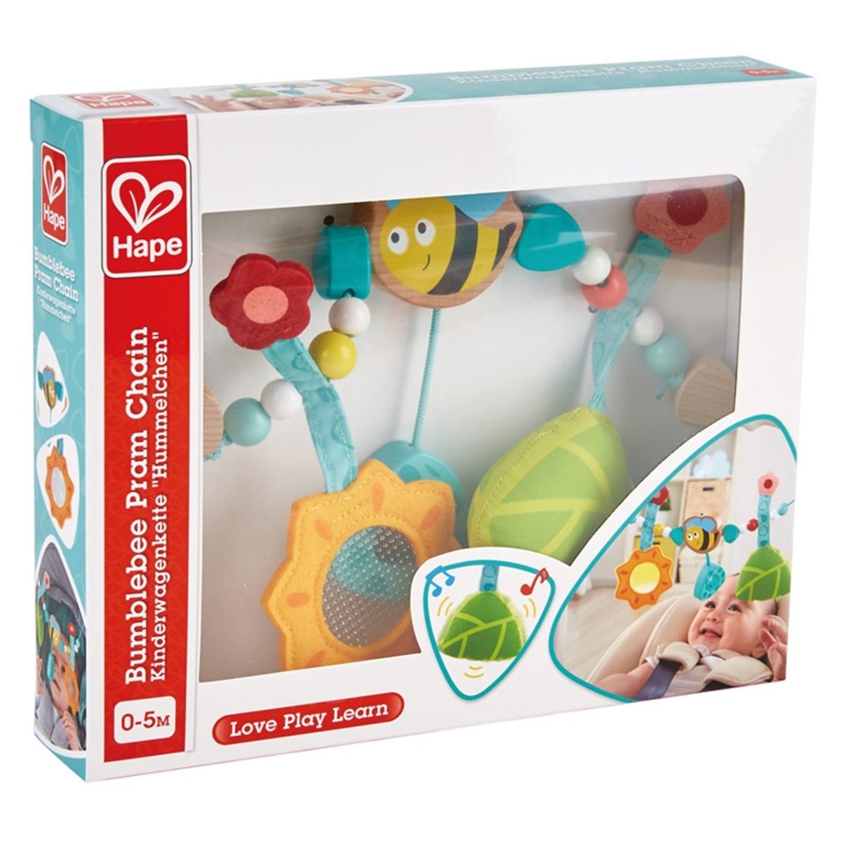 Hape Bumblebee Stroller & Crib Pram Chain - Premium for Kids in Qatar | Toysaro.com
