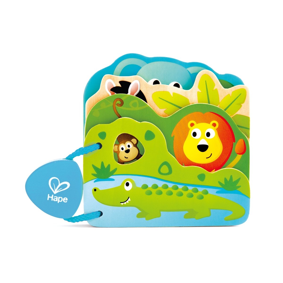 Hape Baby's Wild Animal - Themed Educational Wooden Book - Premium for Kids in Qatar | Toysaro.com