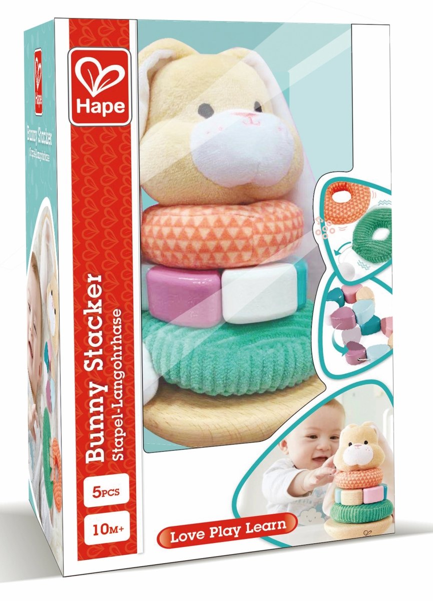 Hape Wooden Bunny Stacking Ring - Premium for Kids in Qatar | Toysaro.com