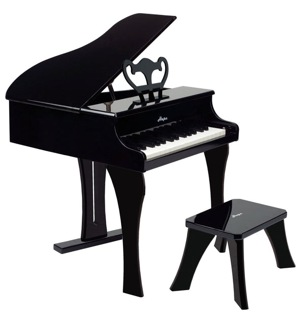 Hape 30 - key Happy Wooden Grand Musical Piano Black - Premium for Kids in Qatar | Toysaro.com