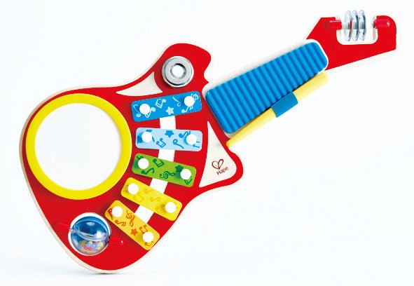 Hape - 6 - in - 1 Wooden Guitar - Shaped Music Maker Toy - Premium for Kids in Qatar | Toysaro.com