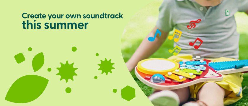 Hape - 6 - in - 1 Wooden Guitar - Shaped Music Maker Toy - Premium for Kids in Qatar | Toysaro.com