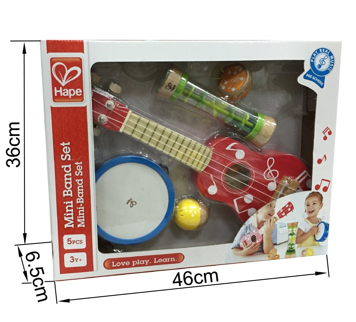 Hape Mini Band Wooden Musical Instrument Set - 5pcs - Premium for Kids in Qatar | Toysaro.com