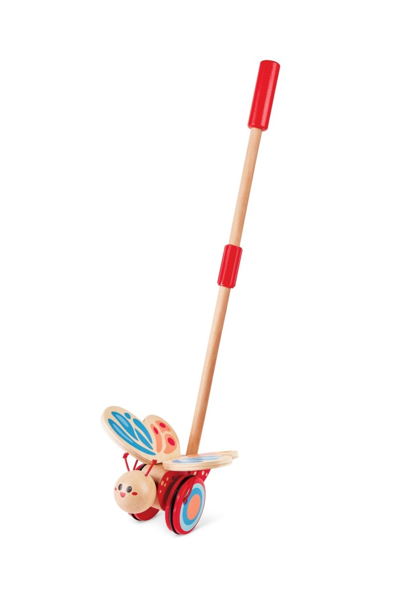 Hape Wooden Butterfly Push and Pull Toy - Premium for Kids in Qatar | Toysaro.com