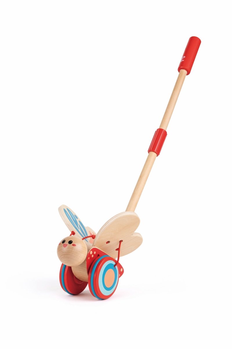 Hape Wooden Butterfly Push and Pull Toy - Premium for Kids in Qatar | Toysaro.com