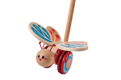 Hape Wooden Butterfly Push and Pull Toy - Premium for Kids in Qatar | Toysaro.com