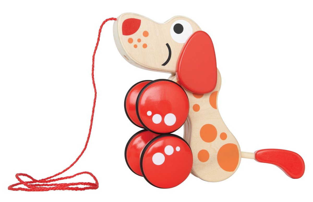 Hape - Puppy Push & Pull Walk - A - Long Wooden Toy - Premium for Kids in Qatar | Toysaro.com