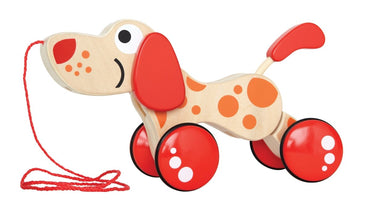 Hape - Puppy Push & Pull Walk - A - Long Wooden Toy - Premium for Kids in Qatar | Toysaro.com