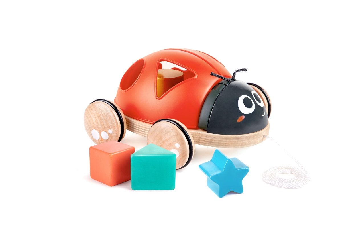 Hape Wooden Ladybug - Themed Push and Pull - Along Toy - Premium for Kids in Qatar | Toysaro.com