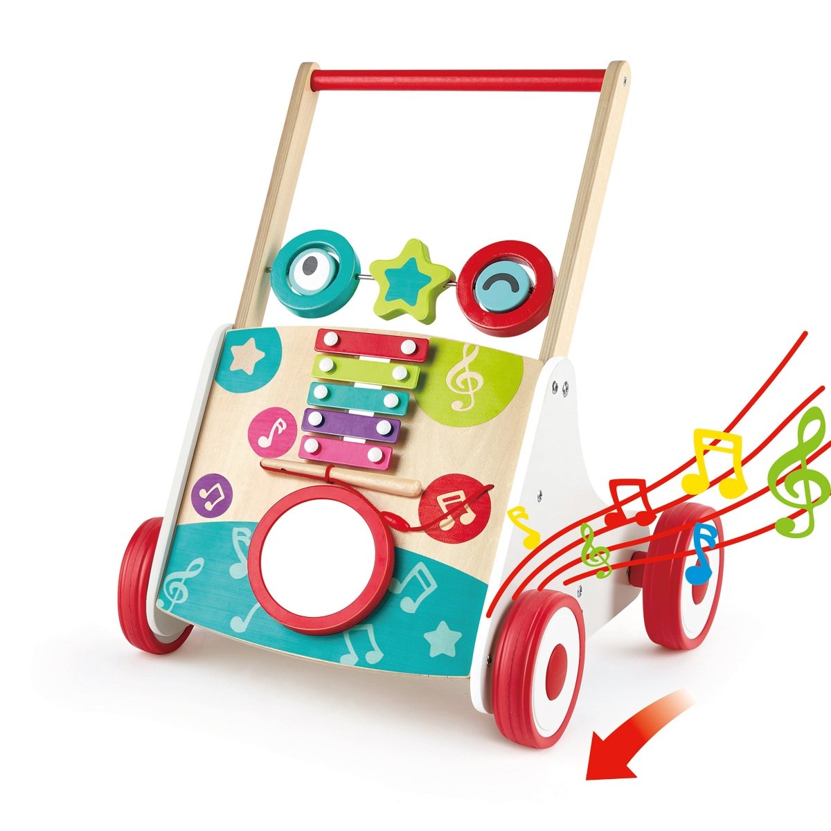 Hape Wooden First Musical Walker - Premium for Kids in Qatar | Toysaro.com